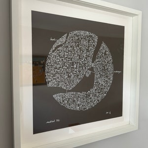モントリオールオリンピック都市の手描き抽象地図の連続線描画