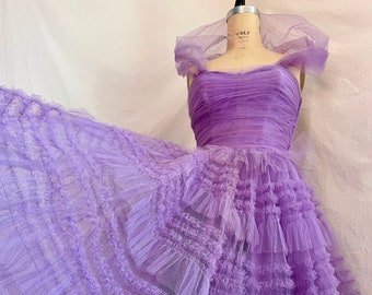 1950s vintage tulle cupcake prom dress sz s