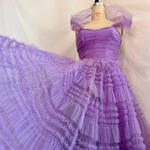 1950s vintage tulle cupcake prom dress sz s zdjęcie 1