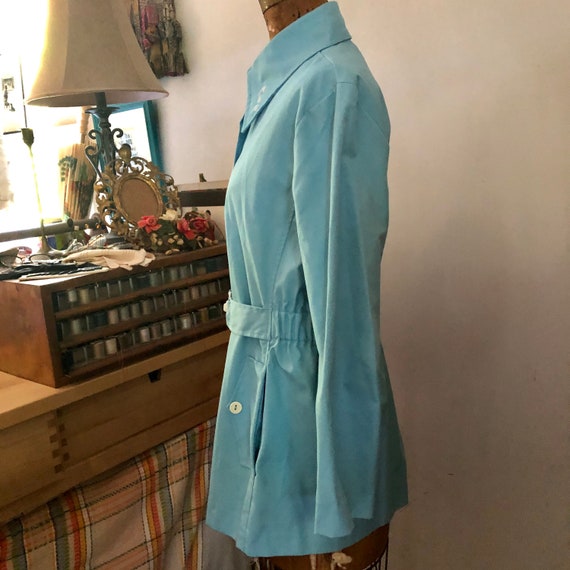 1970s Koret of California sky blue belted jacket … - image 6