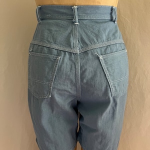 1950s midcentury vintage light wash denim shorts 25w