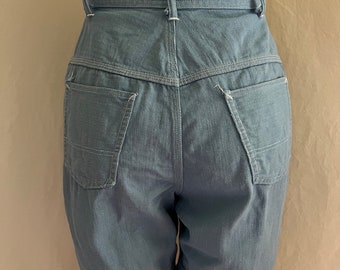 1950s midcentury vintage light wash denim shorts 25w