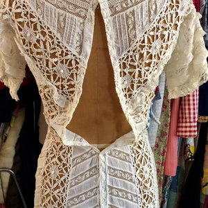 1910s Edwardian White Lace and Cotton Lawn Dress Sz Xs - Etsy