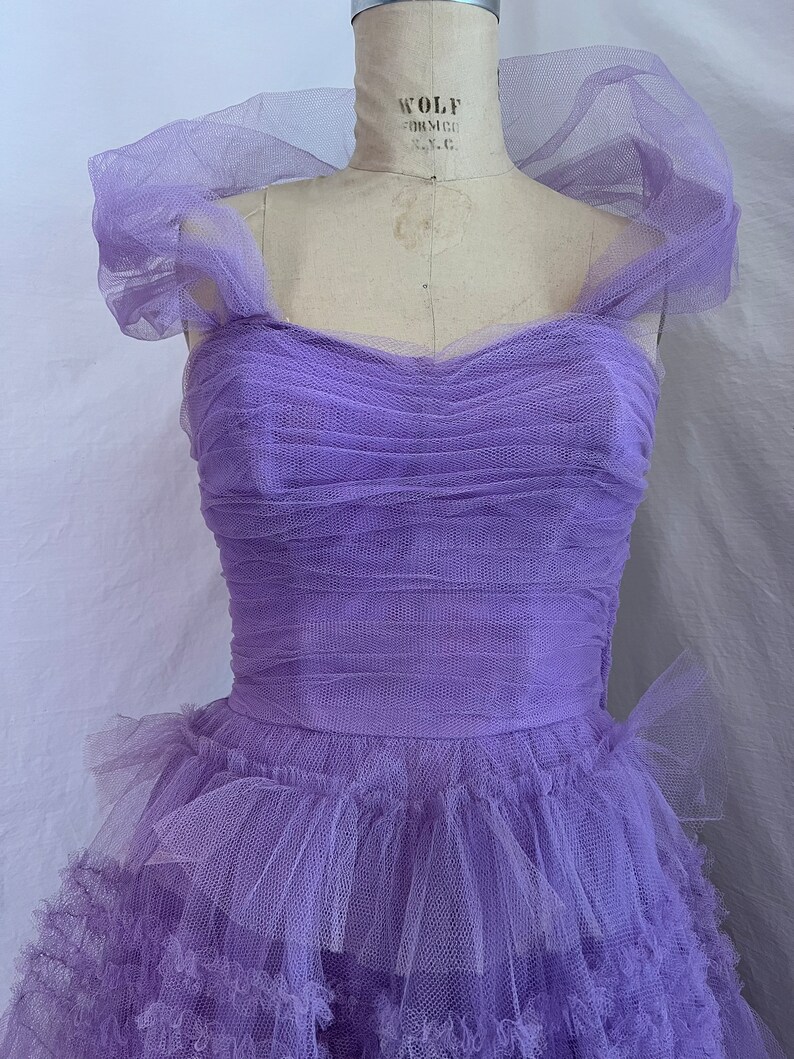 1950s vintage tulle cupcake prom dress sz s zdjęcie 4