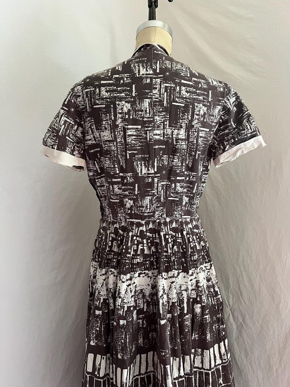 1940s/50s abstract cotton new look day dress/s/m - image 6