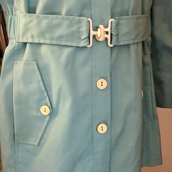 1970s Koret of California sky blue belted jacket … - image 3