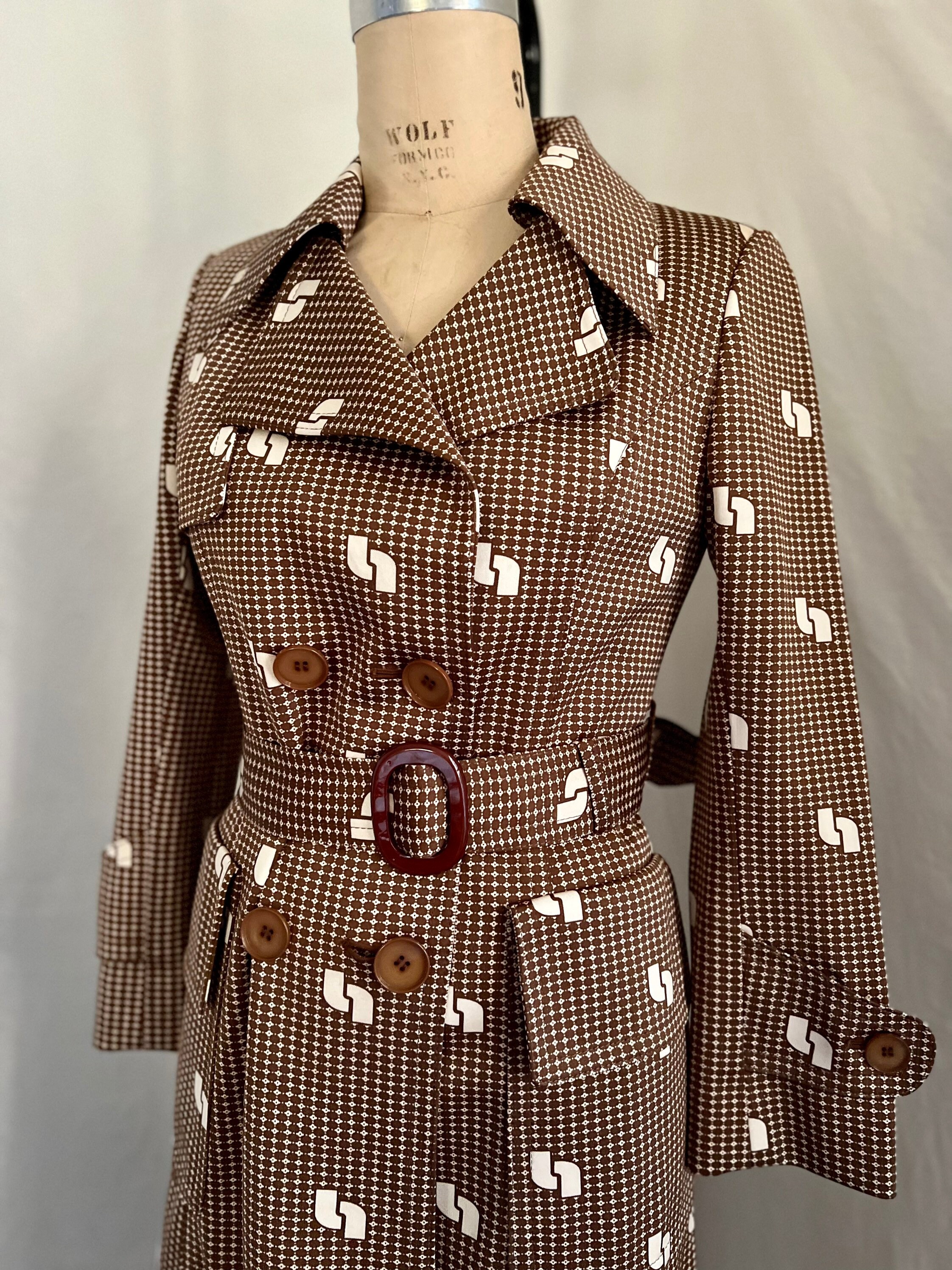 1970s Vintage Funky Japanese Designer Trench Coats Xs/s - Etsy