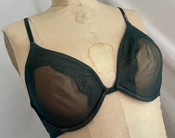 Y2K Calvin Klein grey & beige mesh bra/34c