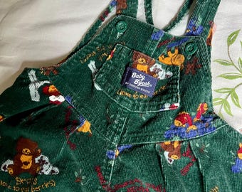 1990s vintage Oshkosh b’gosh novelty corduroy overalls/sz 24mo