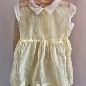 1950s Deadstock sheer girls vintage party dress 5t