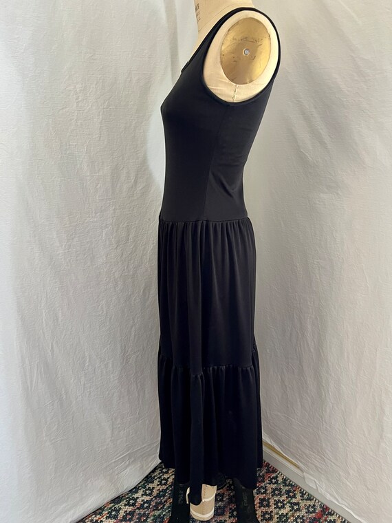 Classic 1970s lightweight poly black peasant tank… - image 6