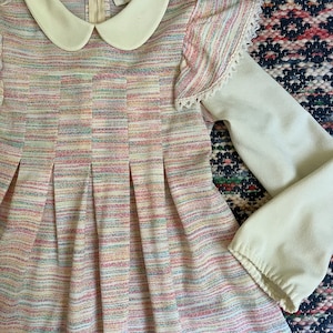 1970s ruffled girls dress Sz 12