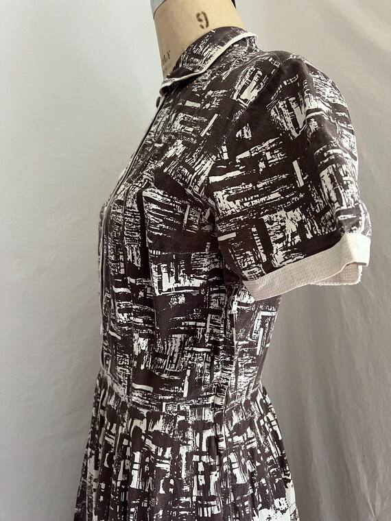 1940s/50s abstract cotton new look day dress/s/m - image 5
