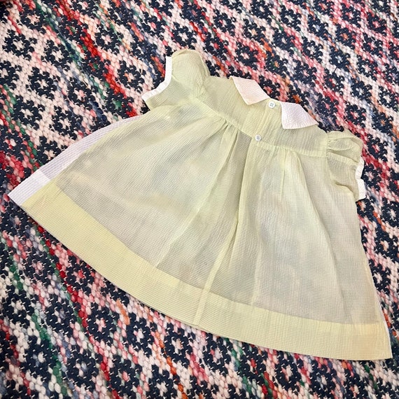 1960s/70s two tone white and green sheer baby dre… - image 3