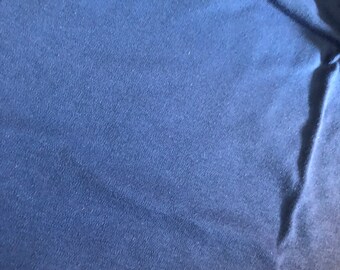 1960s/70s vintage azul marino algodón tejido de punto yardage