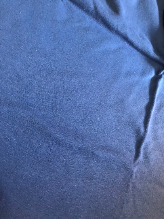 1960er/70er jahre vintage marineblau baumwolle strick tshirt stoff
