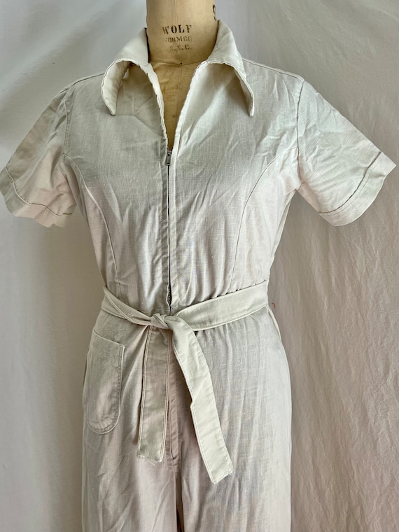 1970s vintage wrangler coverall style jumpsuit Sz… - image 1