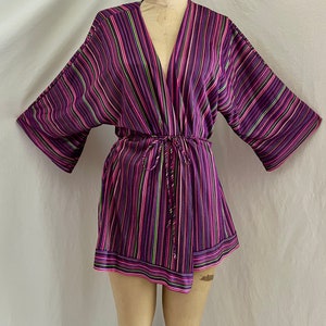 1970s vintage Fredericks of Hollywood rainbow robe