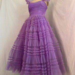 1950s vintage tulle cupcake prom dress sz s zdjęcie 2