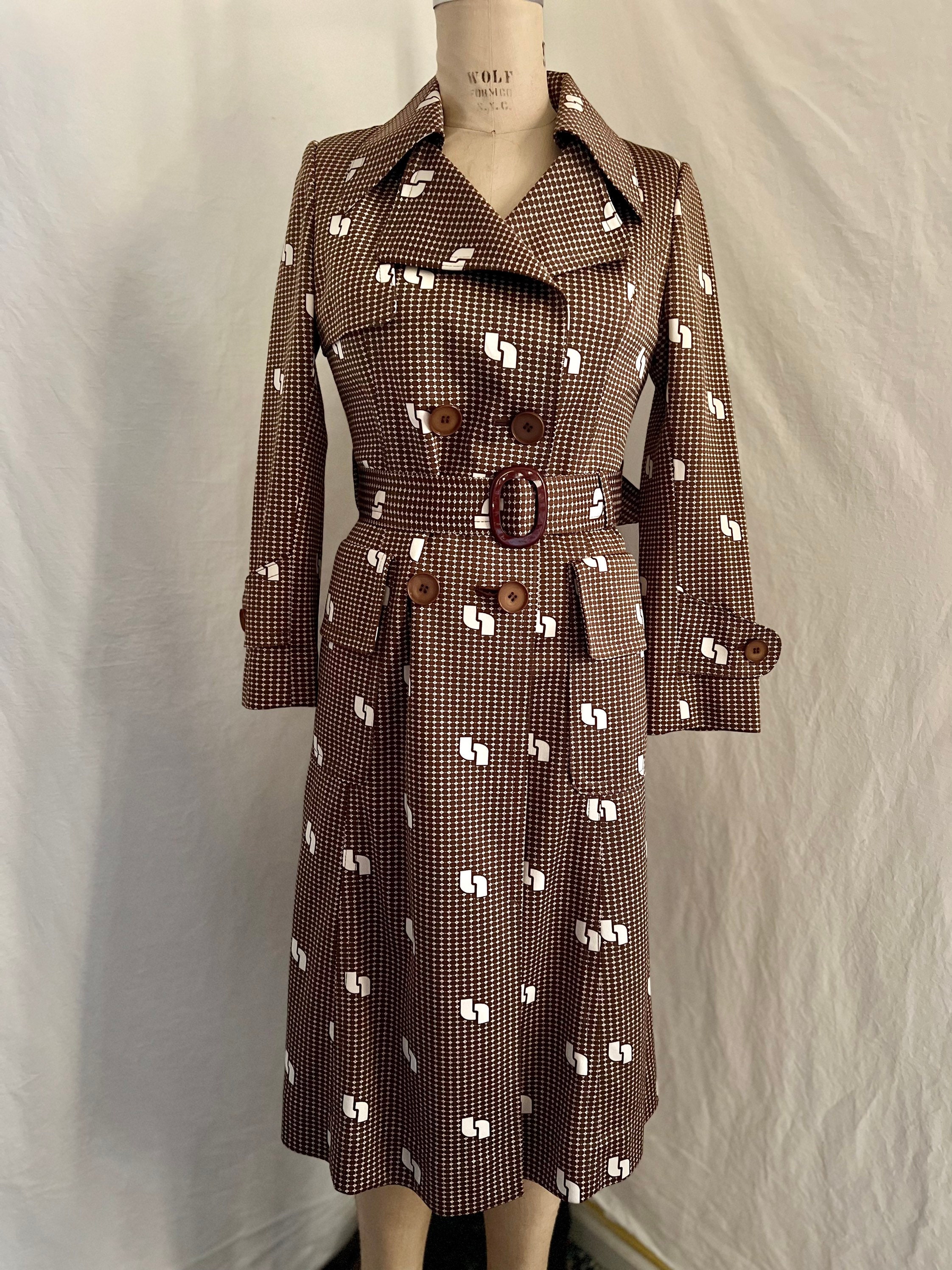 1970s Vintage Funky Japanese Designer Trench Coats Xs/s - Etsy