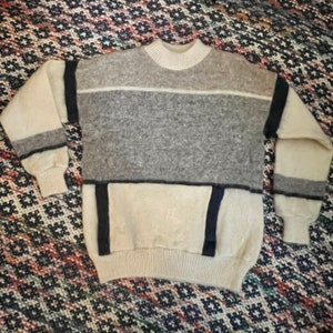 70s vintage icewool wool crewneck sweater Sz L