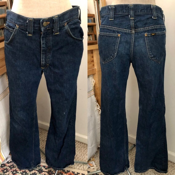 1970s Lee dark wash men’s jeans w32 - image 1