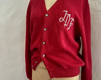 Vintage 1960's Men's - Women's 100% Virgin Orlon Acrylic Red