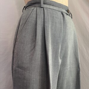 1970s/80s true vintage Gucci designer black and white herringbone wool pants SZ xs/S