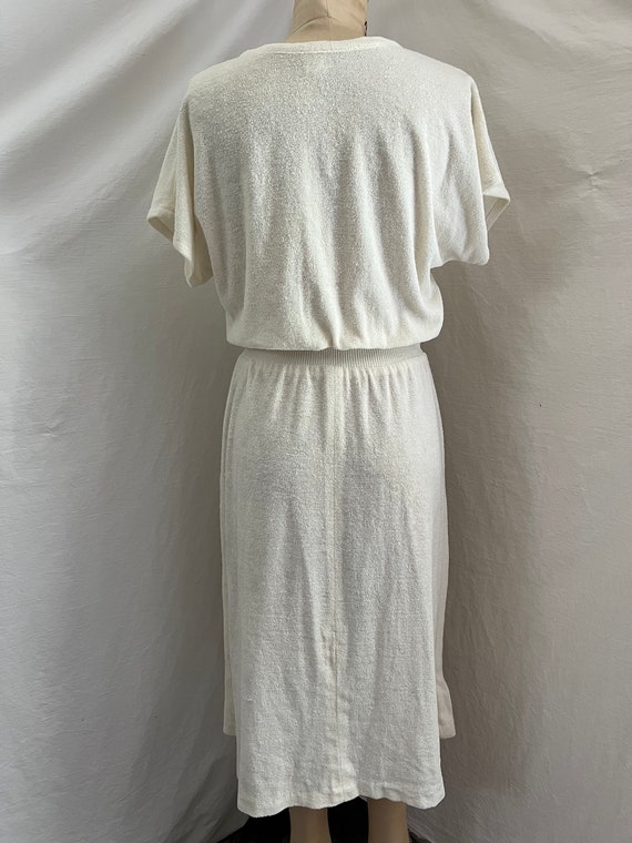 1970s vintage white terry cloth dress Gem