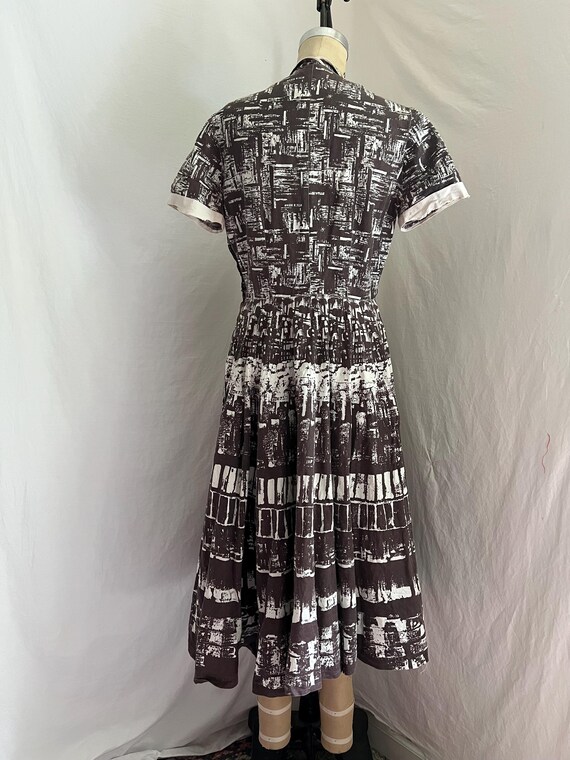 1940s/50s abstract cotton new look day dress/s/m - image 7