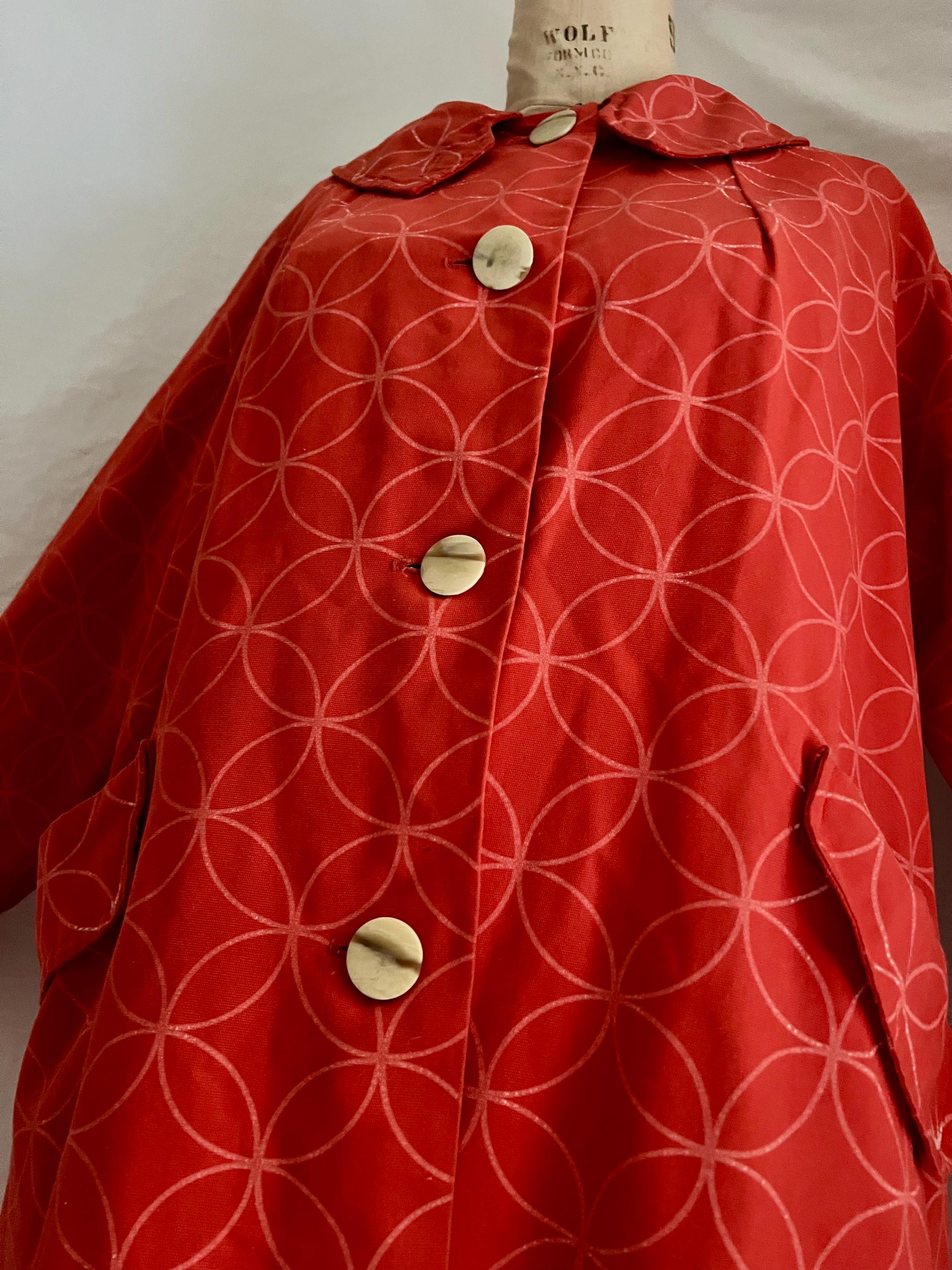 1950s Vintage Atomic Red Canvas Jacket Sz Xl - Etsy