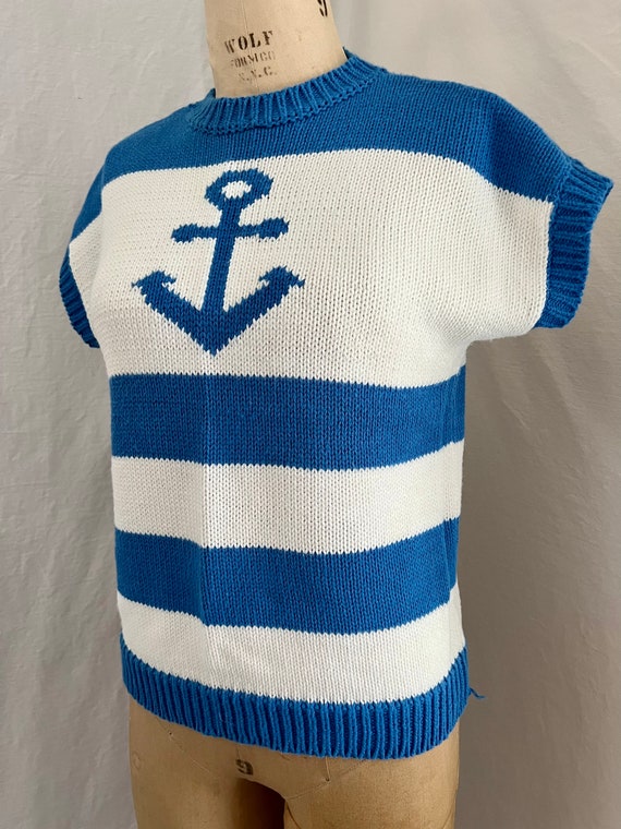 1980s vintage Jantzen nautical anchor knit Sz m/l