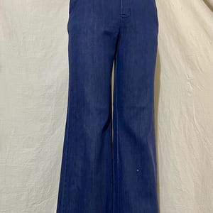 1970s Stuffed brand denim jeans bellbottoms sailor jeans big cuff w25