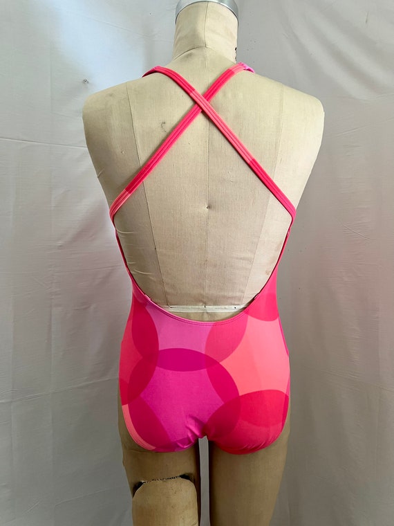 1990s vintage Deadstock hot pink one piece tank s… - image 3