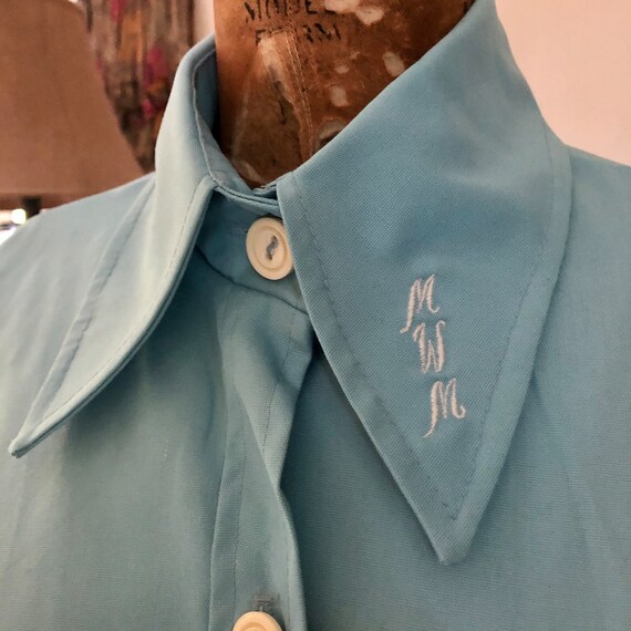 1970s Koret of California sky blue belted jacket … - image 8
