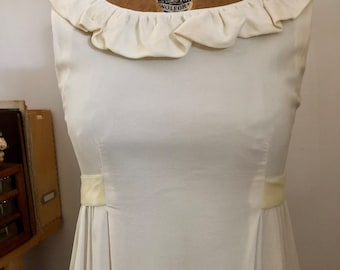 1960s vintage white goddess maxi gown xs/s