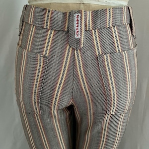 1970s vintage cotton striped bellbottoms pants xs/s