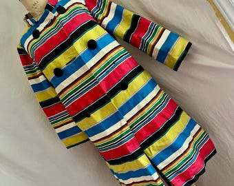1960s vintage MOD stripe COAT/sz m/L
