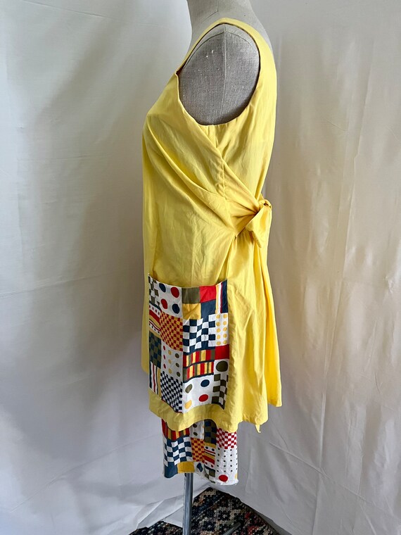 1950s vintage yellow cotton shorts & mini dress s… - image 5