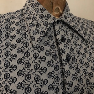 1970s Vintage Jantzen knit bicycle polo tshirt Sz xs/s