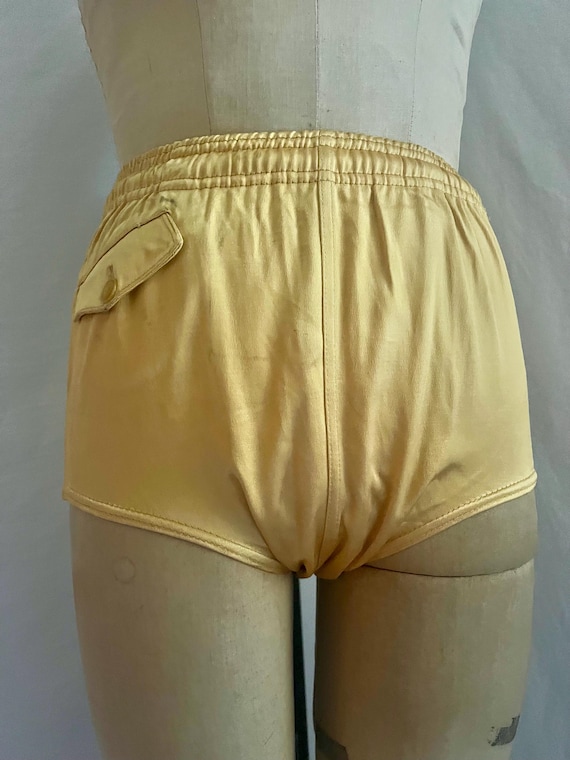 Vintage 1950s gold BVD shorts swim trunks sz S/m