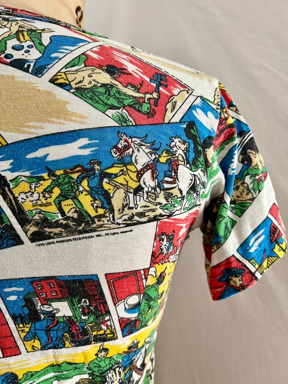 1970s vintage Lone Ranger comic strip tshirt Sz s - Gem
