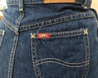 Classic 1980s Lee high waisted denim skirt 26w