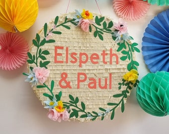 Personalised names wedding pinata