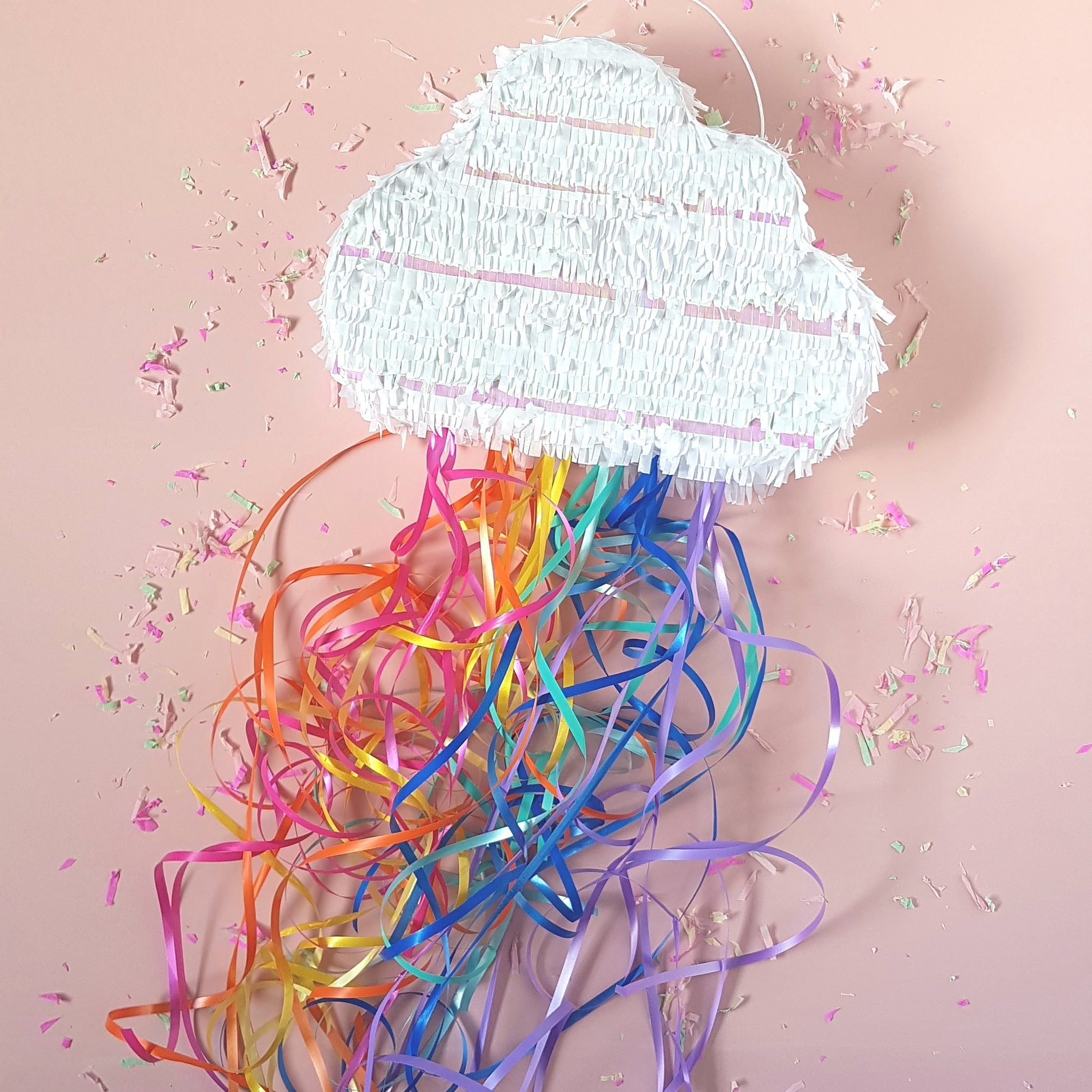 Rainbow Cloud Pull String Pinata 