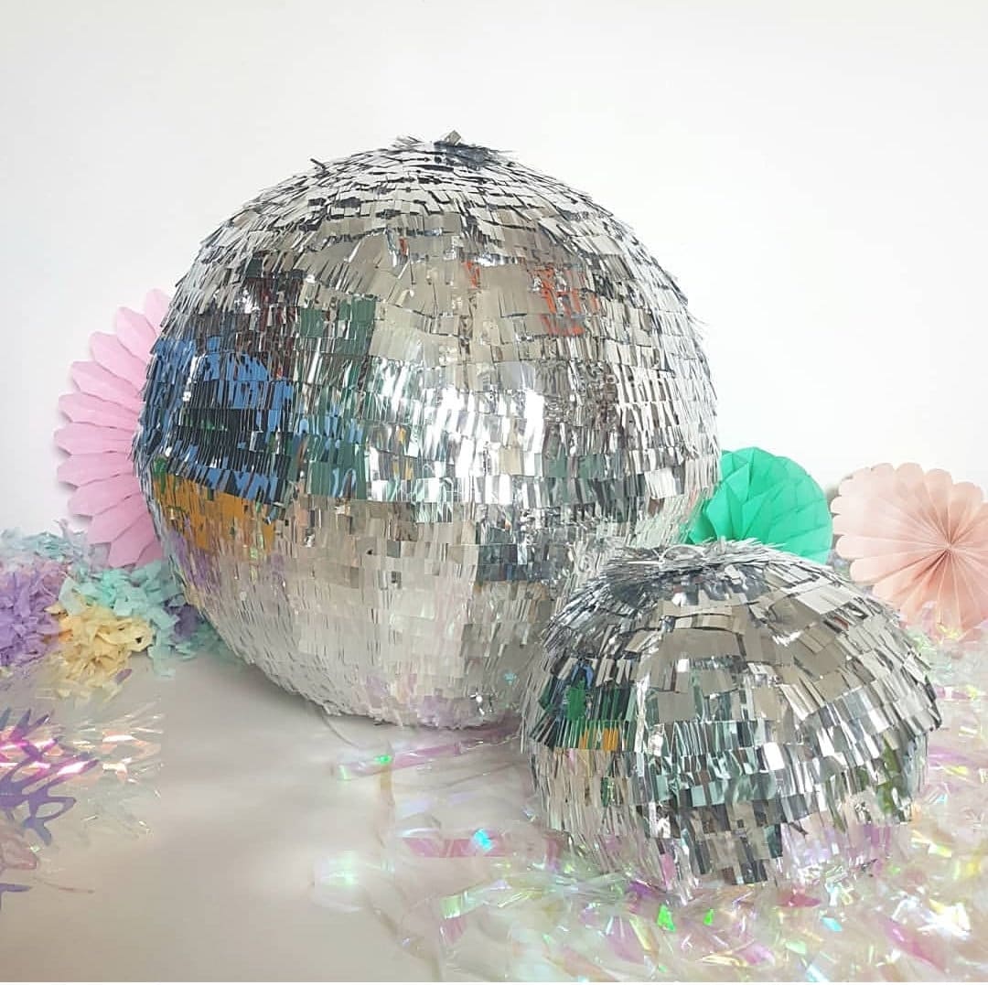 300mm Mirror Disco Ball Silver Glitter Ball Hanging Disco Light For Kids  Parties