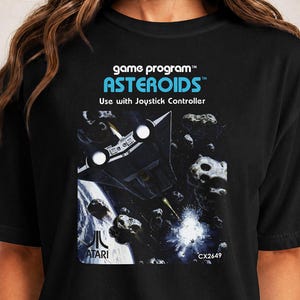 Camiseta retro del videojuego Asteroids de Atari 2600 - Camiseta con estampado arcade vintage de los 80 - Regalo nostálgico unisex para gamers