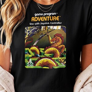 Adventure Atari 2600 Shirt | Retro 1980s Game Tee | Classic Arcade Cartridge Art Top | Vintage Gaming Gift | Nostalgic Gamer Apparel