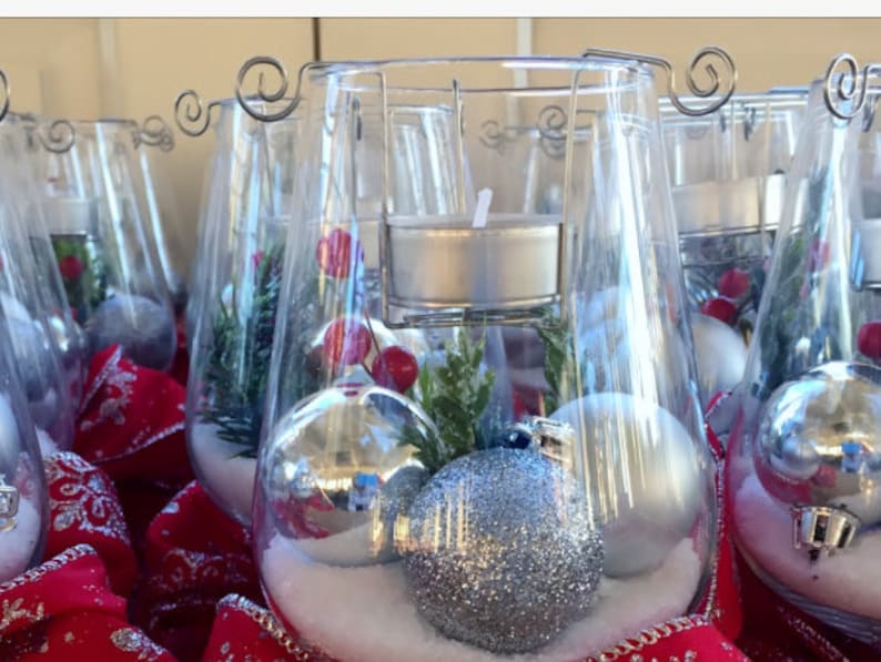 Wine Glass Tea Light Candle Holder Set of 2 Etsy