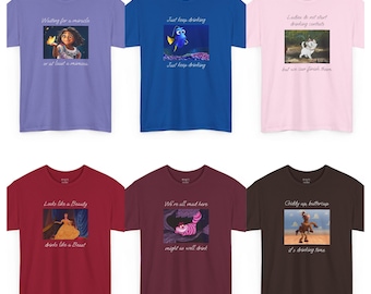 Funny Drinking Shirts Group Vacation Graphic Tees, Cartoon Wine Mimosa Cocktails Vacation Tops